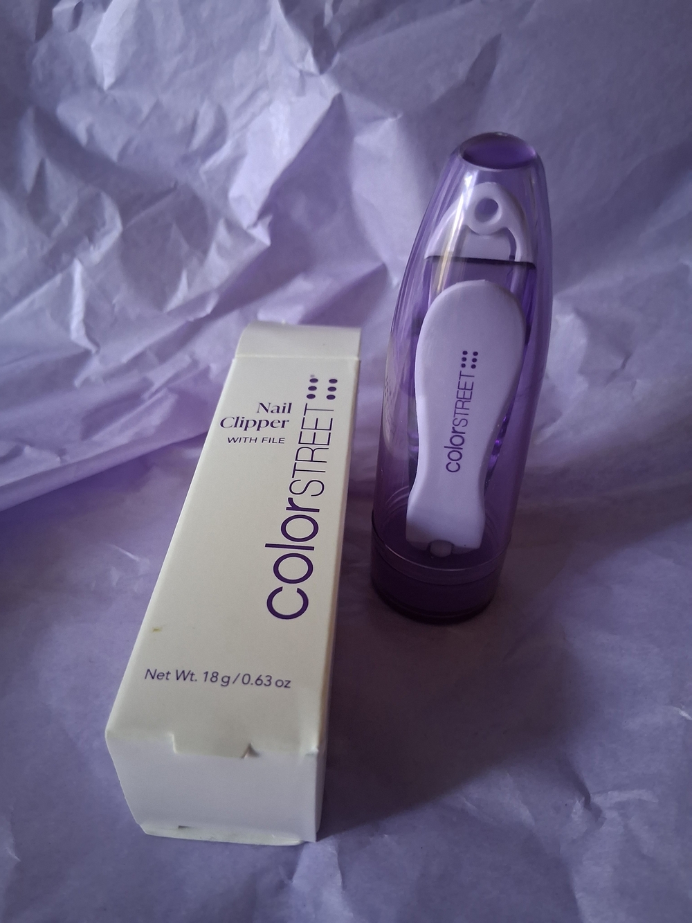 Color Street Purple Nail Clipper with File